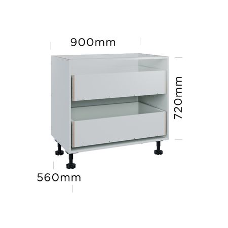 900mm 2 drawer base cabinet