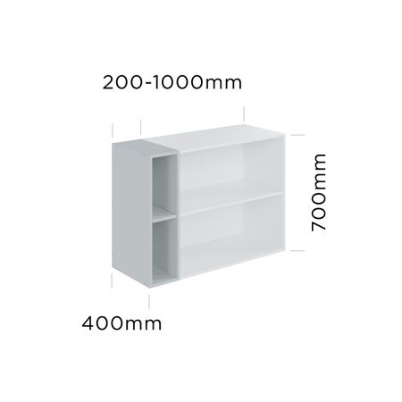 customisable fingerpull deep wall cabinets