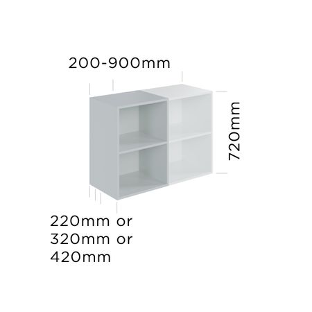 customisable wall open shelf