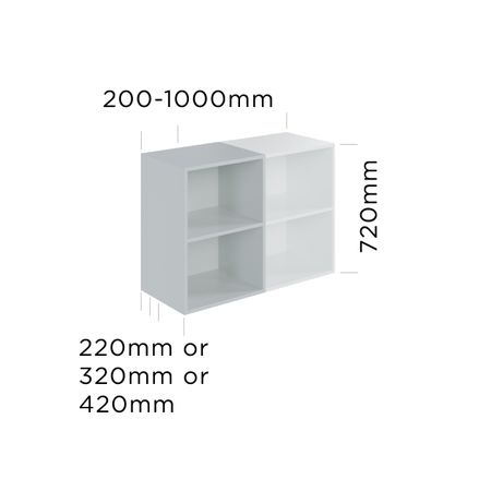 customisable wall open shelf