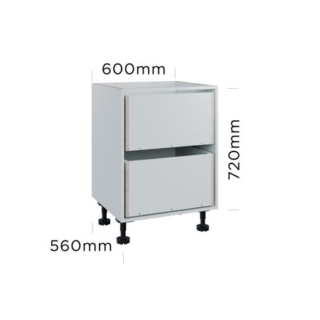 600mm 2 drawer base cabinet