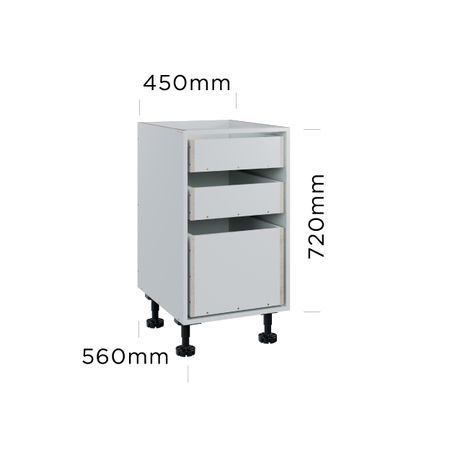 450mm 3 drawer base cabinet