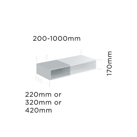 customisable infill open shelf