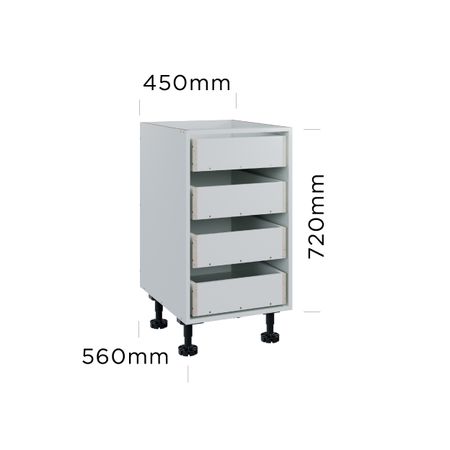 450mm 4 drawer base cabinet