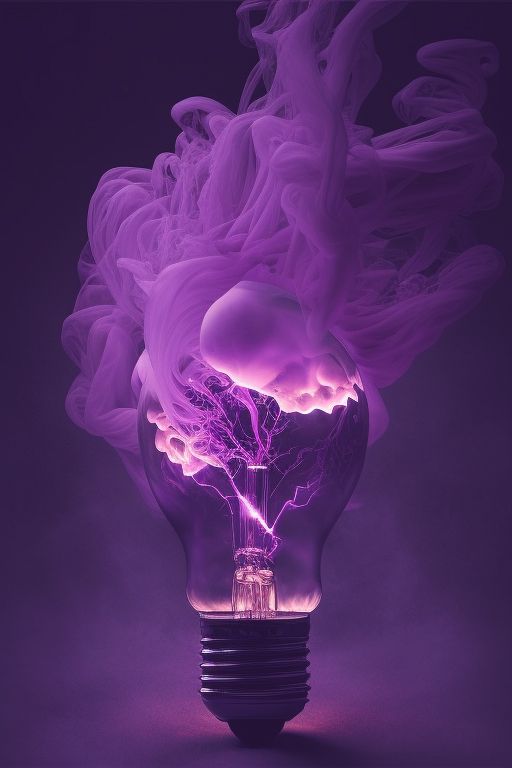 Smoke transition into light bulb