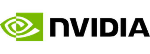 Green eye-like emblem next to the text "NVIDIA" in black lettering.