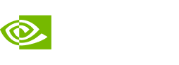 Green NVIDIA logo with stylized eye design and the name "NVIDIA" in lowercase white letters on a black background.