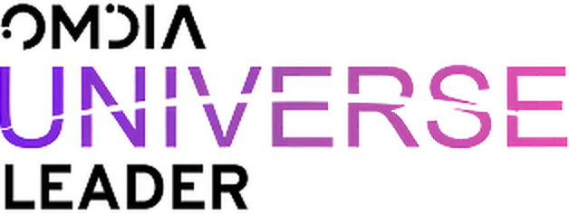 The image shows the word "UNIVERSE" in large purple and pink gradient letters next to a small "MEDIA" in black.