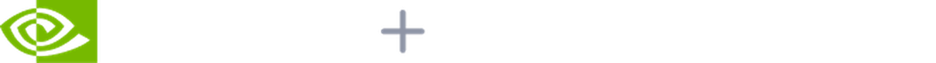 NVIDIA and Mirantis logo featuring a green square with an eye emblem and stylized text on a black background.