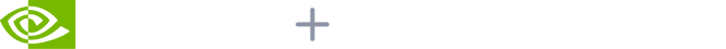NVIDIA and Mirantis logo featuring a green square with an eye emblem and stylized text on a black background.