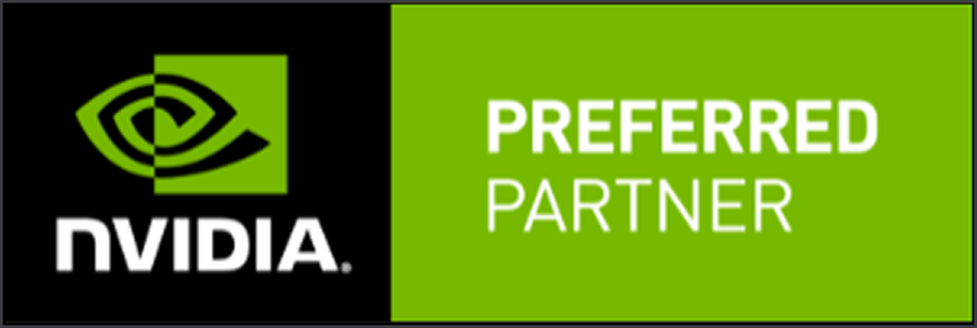 NVIDIA Preferred Partner logo, featuring a stylized eye symbol and text on green and black backgrounds.