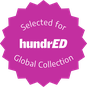Selected for the hundrED global collection rosette style logo in pink
