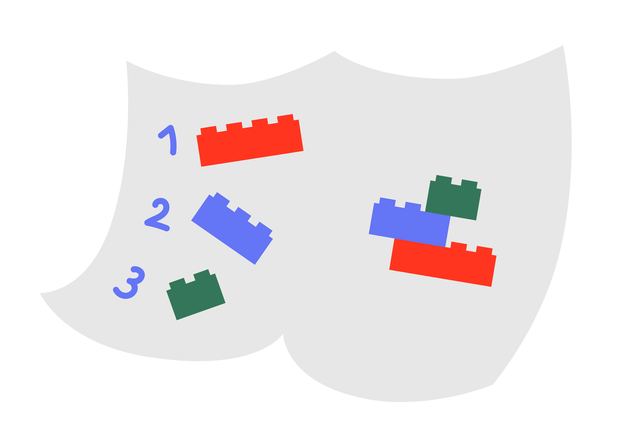 Lego Brick instructions illustration