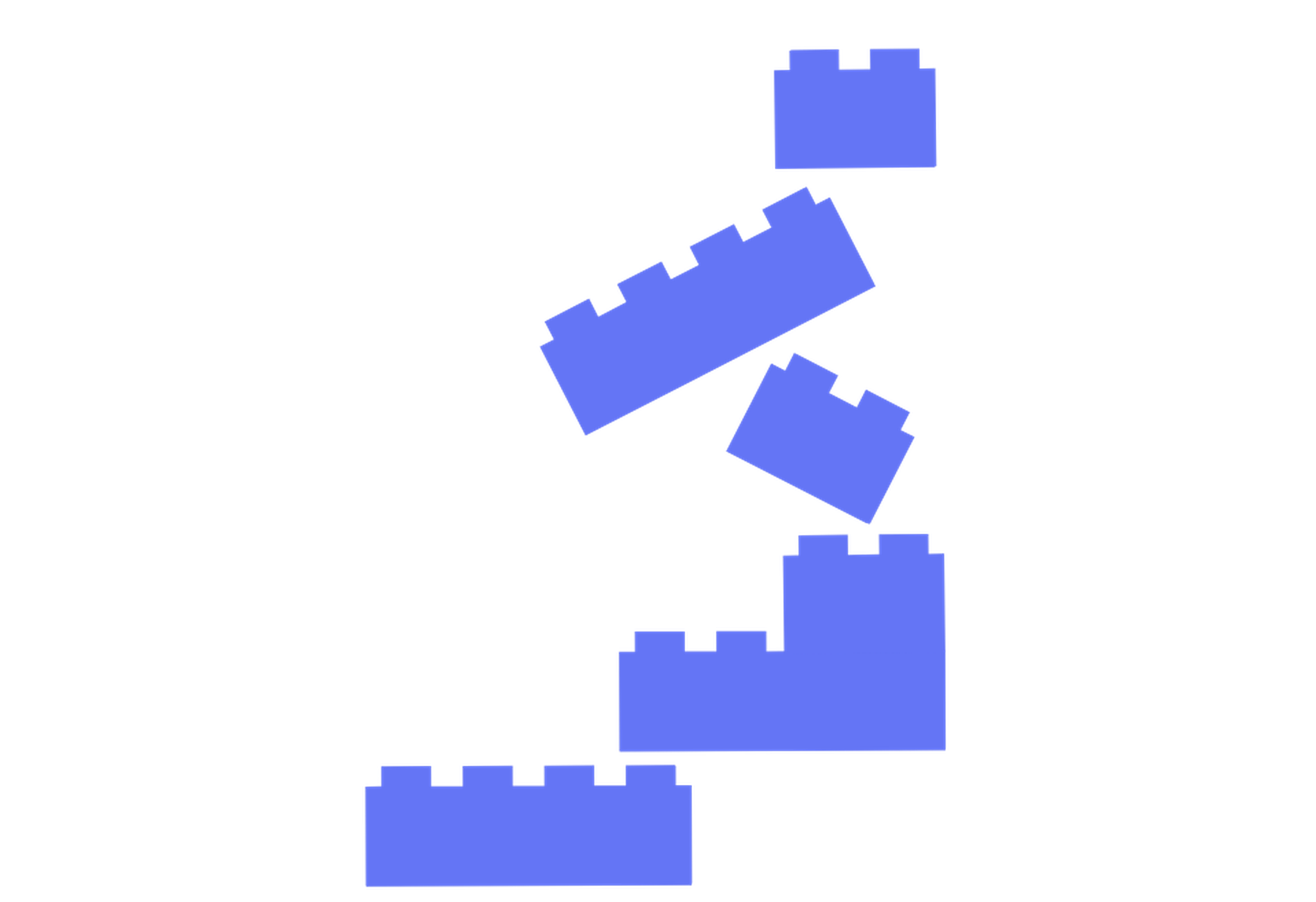 Pile of blue Lego Bricks