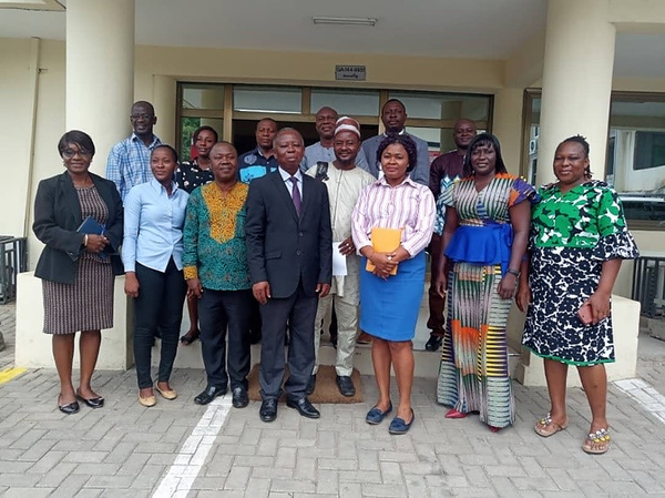 A4WA team with the staff of the Ministry of Sanitation.