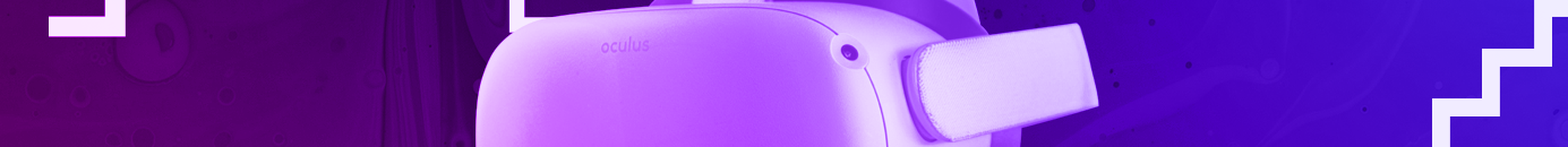 VR headset on neon background.