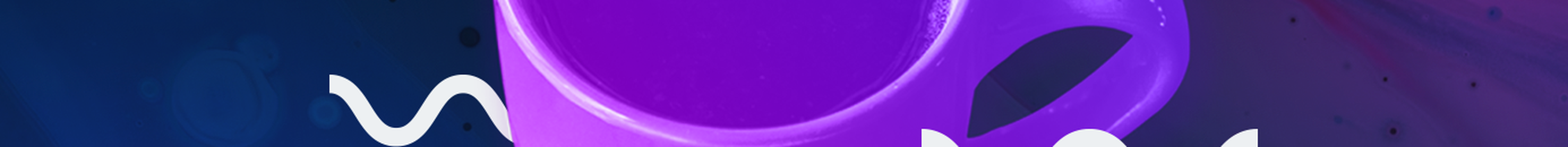 Hot drink in mug with wave icons surrounding it.