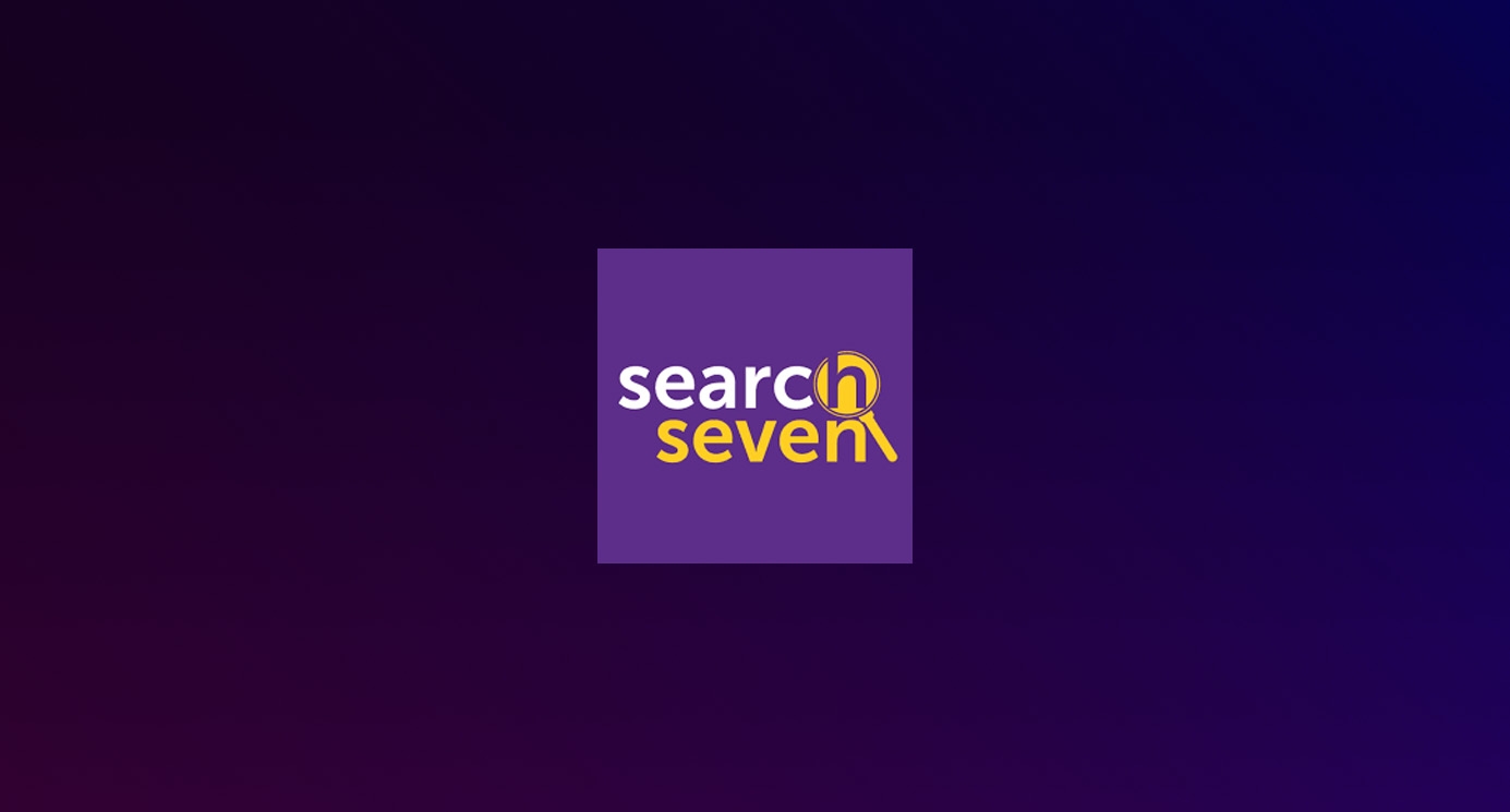 Search Seven Logo on a dark background