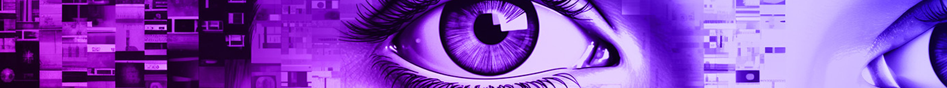 Close up of woman's eye, with digital noise overlaid