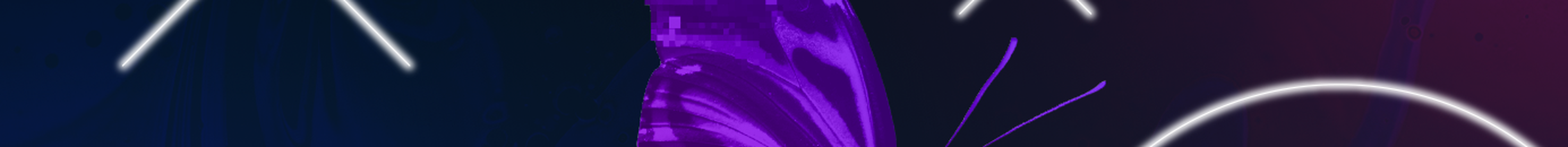 Butterfly with digital glitch effect.