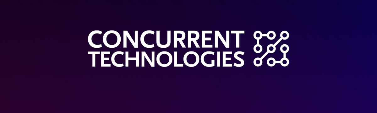 Concurrent Technologies Logo on Dark Background