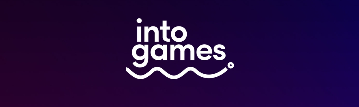 Intogames.org Logo in white on dark background