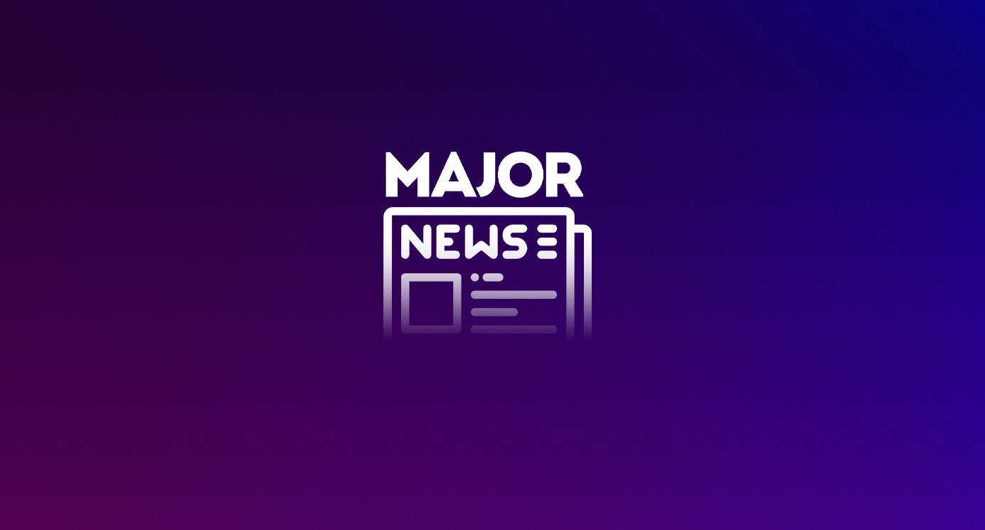 MAJOR News Icon with MAJOR logo and a newspaper icon on a dark background