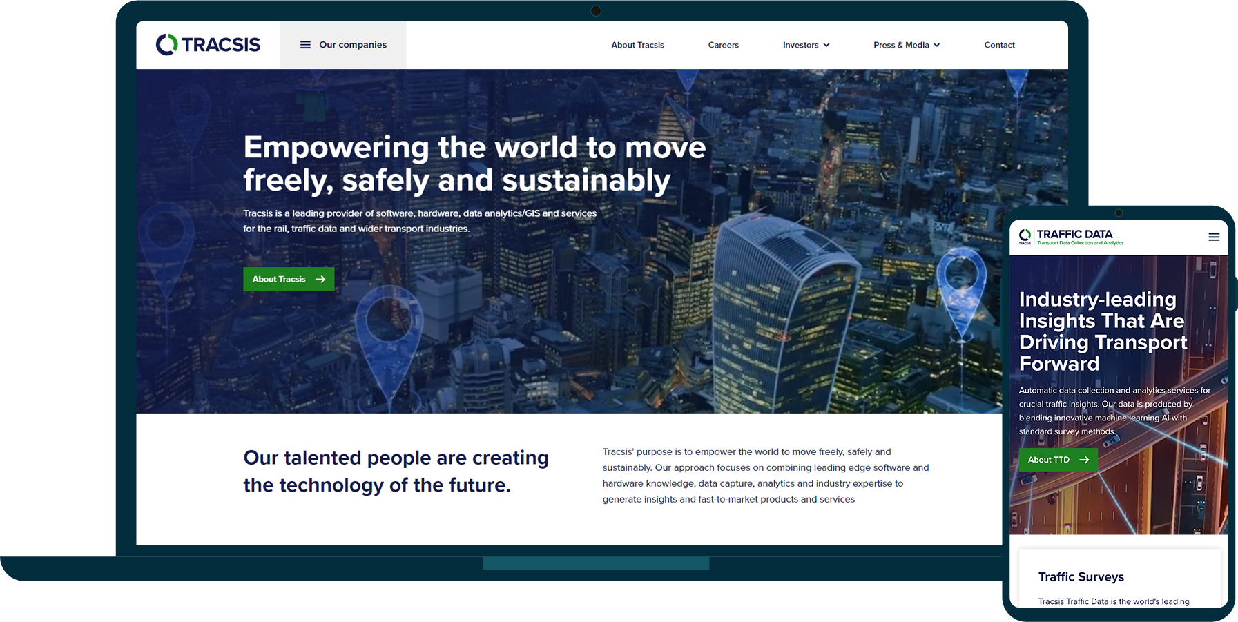 Tracsis website