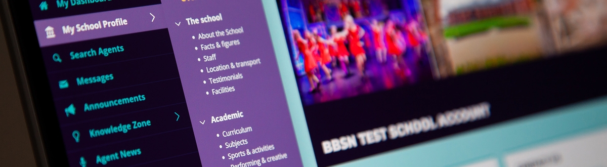 The BBSN web portal on a screen.