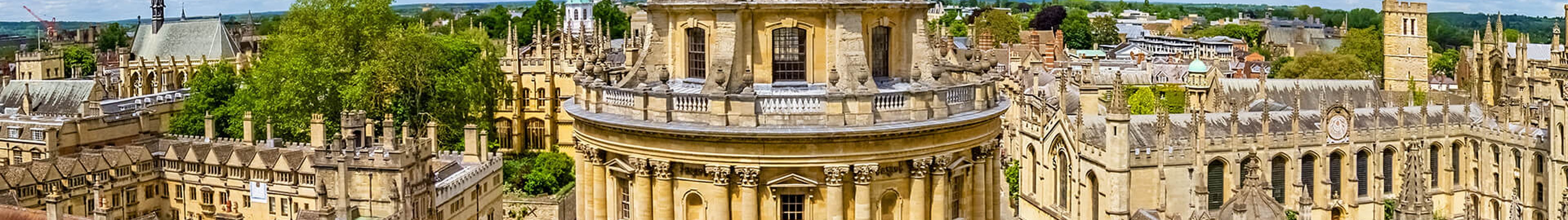 A breathtaking aerial view of Oxford cityscape from the top of the dome, showcasing its architectural beauty and historic charm.
