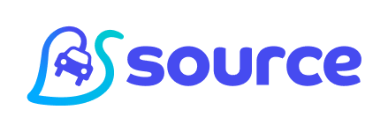 Logo with the word "source" in blue.