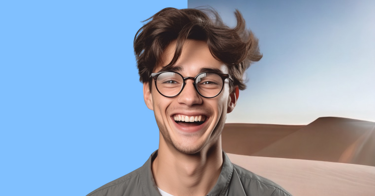 Ubah latar belakang foto Anda menjadi biru muda secara gratis | Photoroom