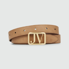 Shop gifts onder de honderd euro lichtbruine riem met logo