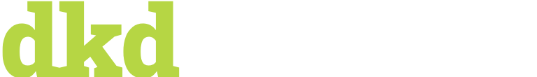 Grünes Logo aus den drei Buchstaben dkd.