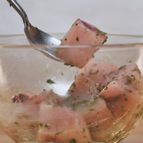 Preparazione Spiedino di pesce spada melanzana e pomodorini 03