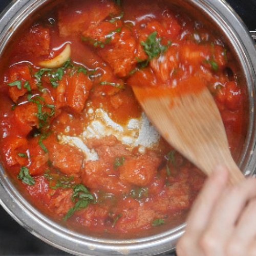 Preparazione Pappa al pomodoro con polpo bollito 08