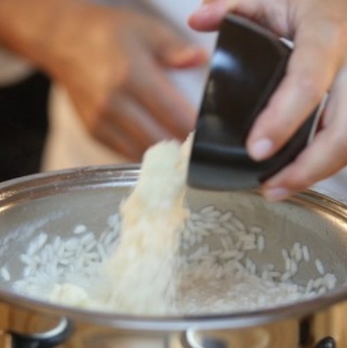Preparazione Risotto pecorino, fichi e mandorle 07