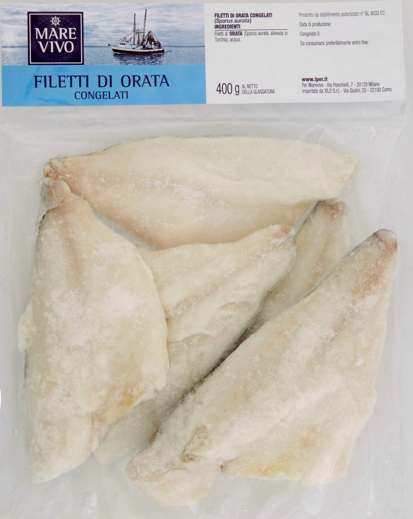 Filetti di orata congelati