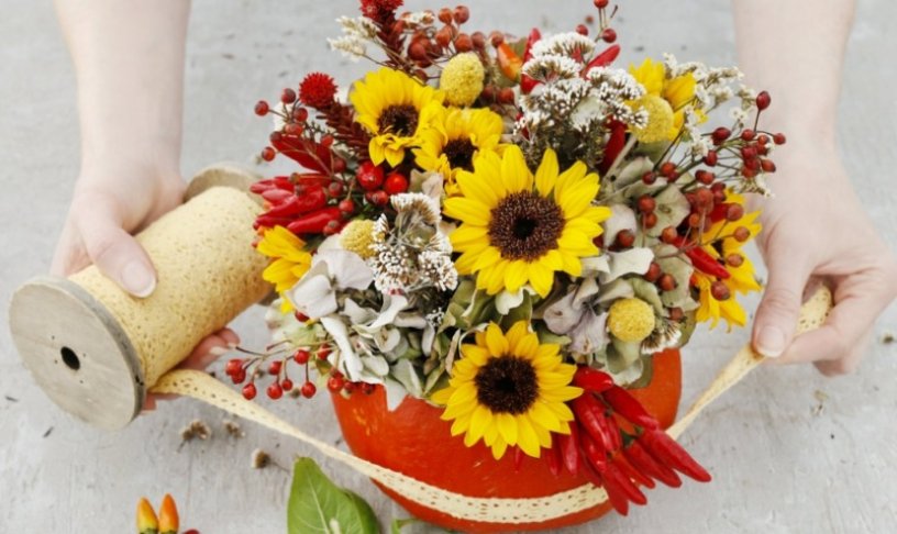 Centrotavola con girasoli 02