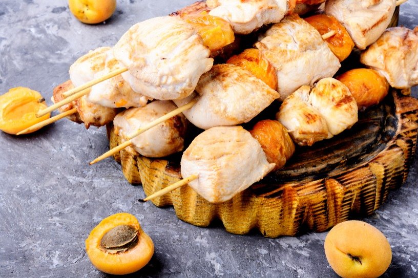 Spiedini con albicocche