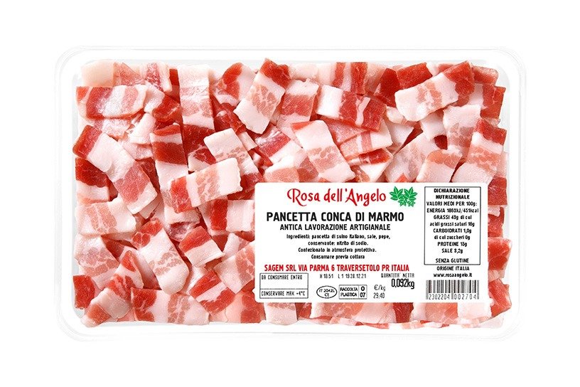 Pancetta conca di marmo a cubetti