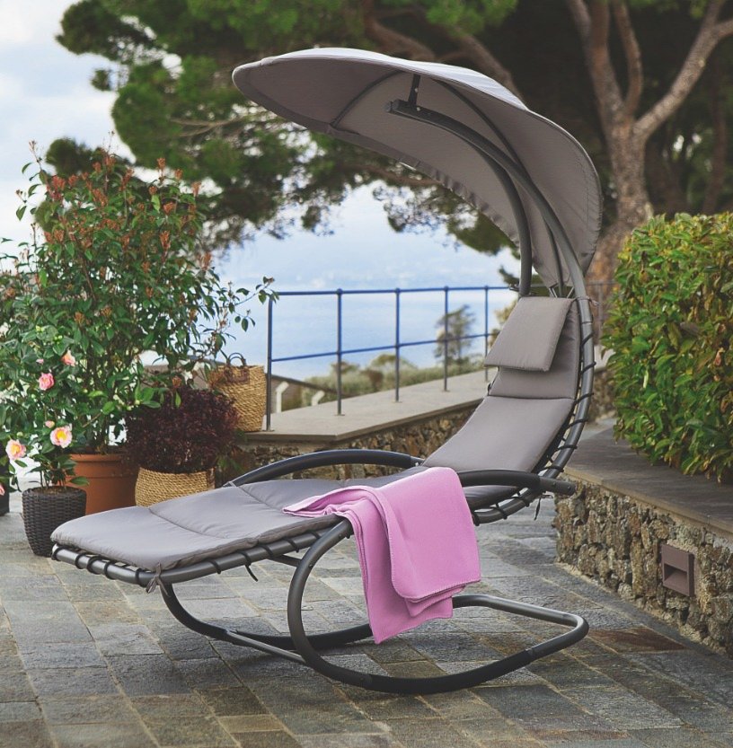 Chaise longue a dondolo