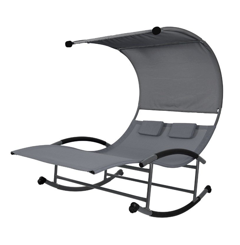 Chaise longue doppia a dondolo