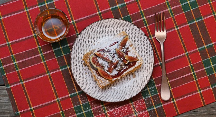 Millefoglie vaniglia, fichi e castagne