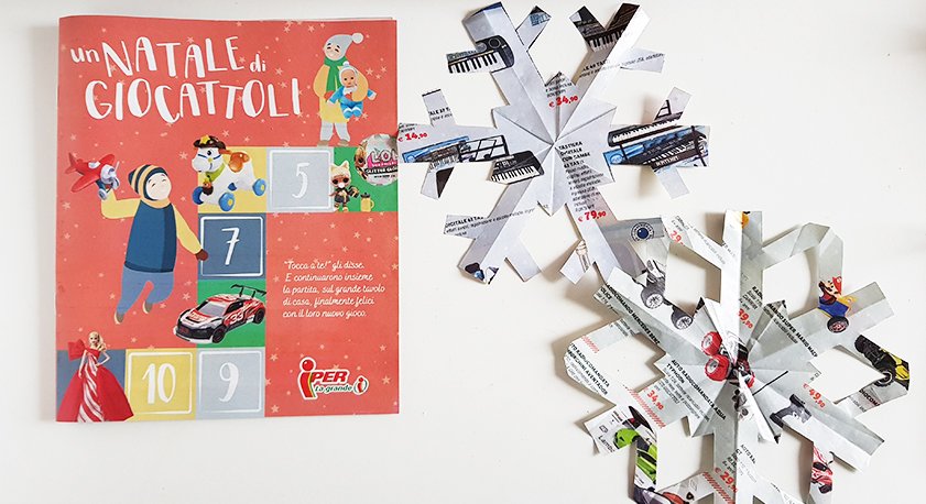 Riciclo creativo Fiocchi di neve per finestre