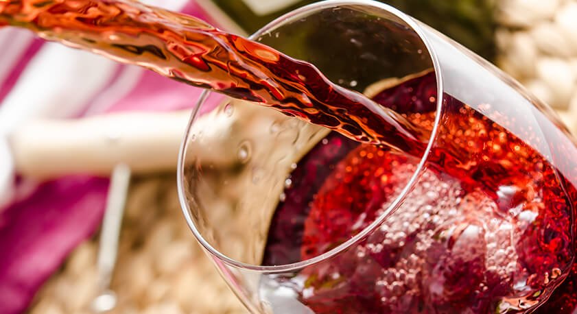 Calice di vino rosso