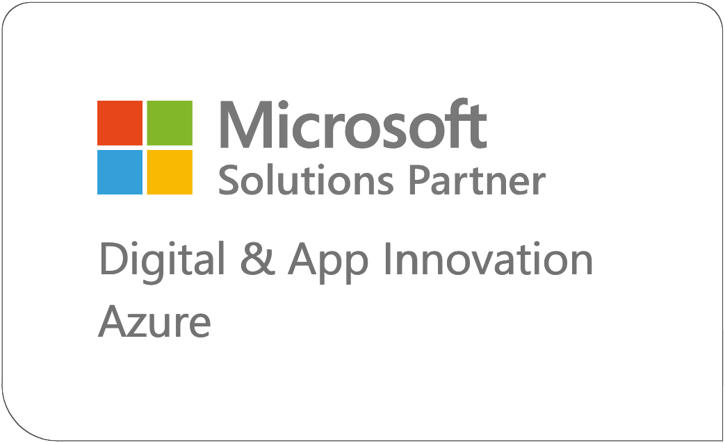 Microsoft Solutions Partner badge for Digital & App Innovation on Azure, featuring the Microsoft logo.