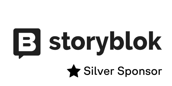 The Storyblok logo features a stylized "B" within a speech bubble, followed by the word "storyblok" in a modern sans-serif font.