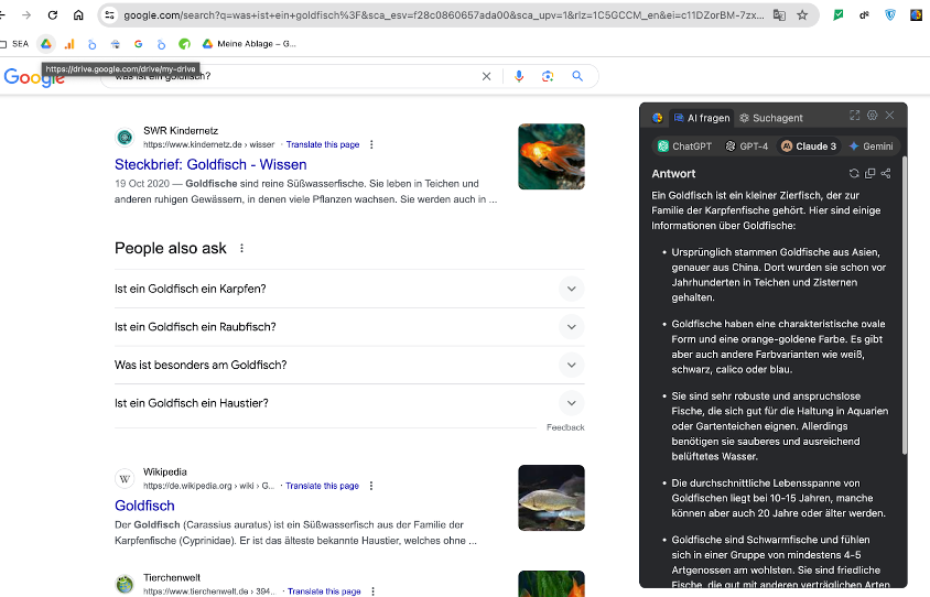 Screenshop ChatGPT in Google