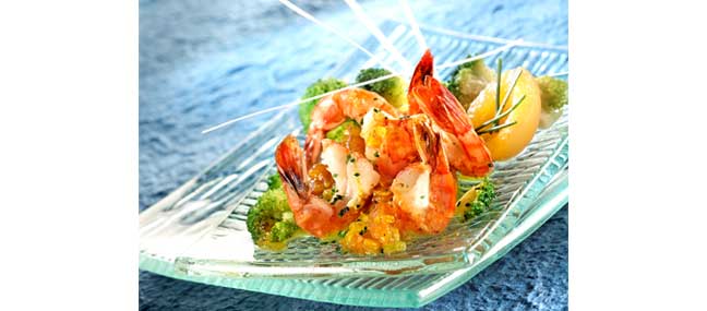 gambas-grillees-brocolis-et-mangue - Mathon